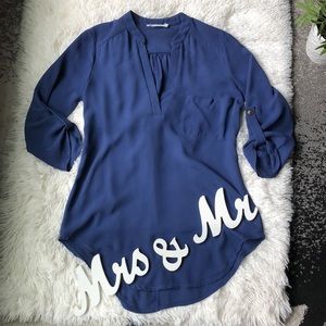 Lush Blue blouse size XS